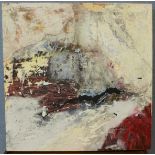 Nicola Rae (b.1961), The Undoing, oil on canvas, 70 x 70cms, unframed