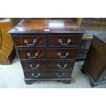 A small mahogany chest of drawers