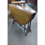 A Victorian walnut Sutherland table, 71cms h x 88cms l