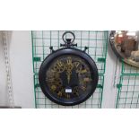 A French style circular skeleton wall clock