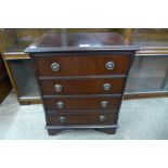 A small mahogany chest of drawers