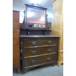 An Arts and Crafts beech dressing chest