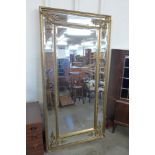 A large French style gilt framed mirror, 183 x 92cms (M33138) #