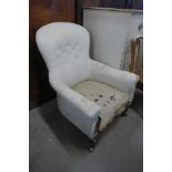 A Victorian mahogany armchair