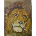 Gilbert Dodd (book illustrator), a study of a lion, watercolour, 25 x 19cms, framed