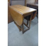 An oak barleytwist gateleg table