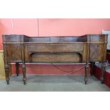 A large George IV mahogany breakfront serving table, 115cms h, 232cms w, 75cms d