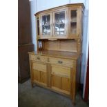A Victorian style pine dresser, 198cms h, 125cms w, 56cms d