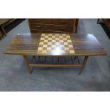 An afromosia games top coffee table