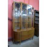 An Art Deco inlaid mahogany display cabinet, 182cms h, 120cms w, 48cms d