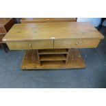 A teak record cabinet