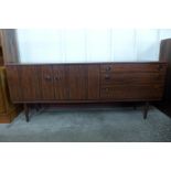 A Greaves & Thomas rosewood veneered sideboard, 73cms h, 177cms w, 43 cms d *Accompanied by CITES