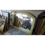 Two gilt framed overmantel mirrors