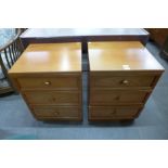 A pair of G-Plan teak bedside chests