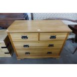 A Victorian satin birch chest of drawers