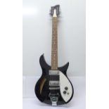 An electric guitar, hand built, Rickenbacker copy