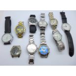 A Michael Kors chronograph wristwatch, Marco Max, Rosra, Orlando, Krippl, Cannibal and four other