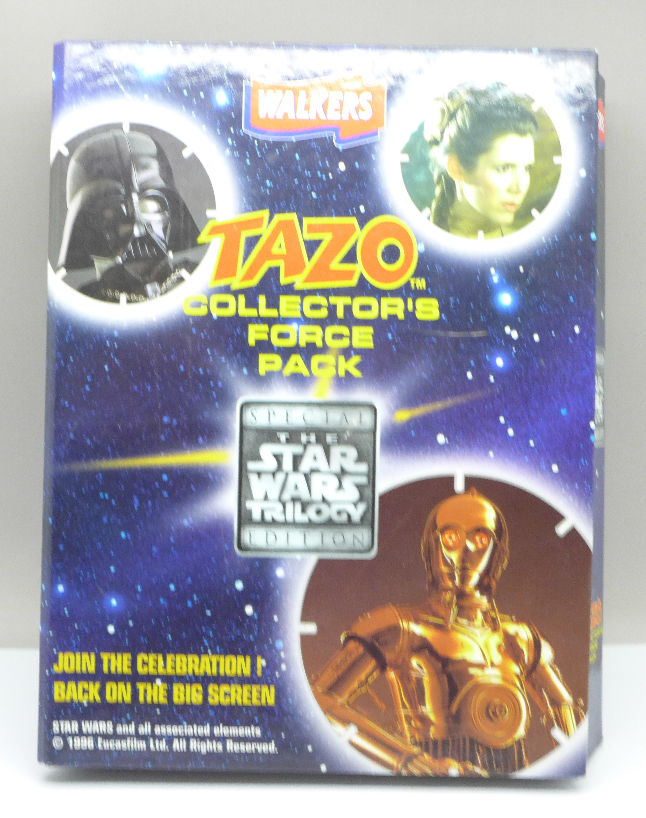 An album of Tazo collector's cards, The Star Wars Trilogy Edition