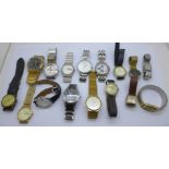 A collection of wristwatches, Accurist, Dominant, Citizen, Ingersoll, Oskar Emil, Rotary, Cyma,