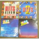 Eleven LP records including several double LP's, Disco and Pop music compilations