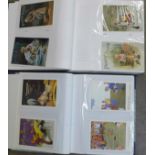 Postcards; two albums of modern reproduction advertising cards (280)