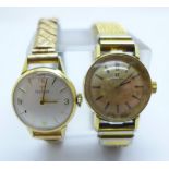 Two lady's wristwatches;-Omega and Tissot