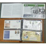 Great British first day covers album with 85 covers, 1981-1991, and Historic Stamps of Royalty,