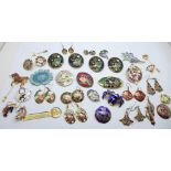 Cloisonne and enamel jewellery