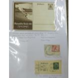 Germany National Socialist postal history and postal stationery cards in album