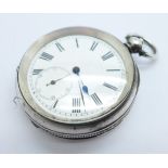 A silver pocket watch