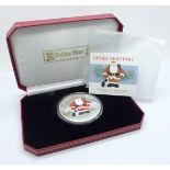 Pobjoy Mint Father Christmas 5 ounce fine silver proof coin, limited edition of 300 worldwide,