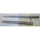 A US Army P13 bayonet, the blade marked Remington 1918