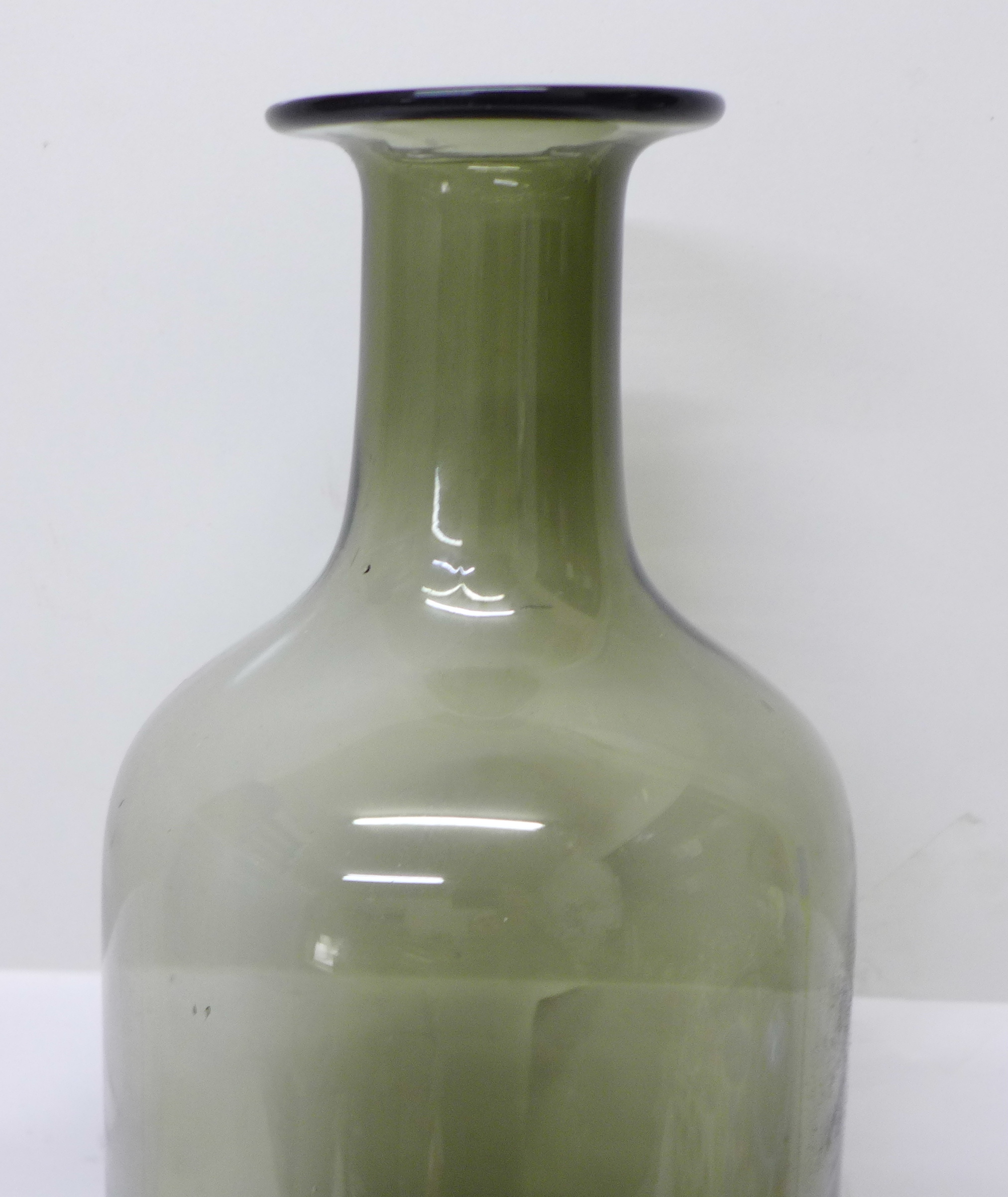 A Holmegaard pewter glass vase, 42cm - Image 2 of 3