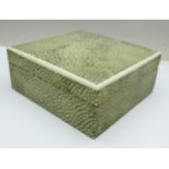 A shagreen box, 10.5cm x 10cm