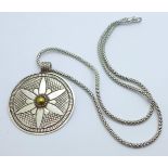 A Nizwa, Oman 925 silver pendant and chain