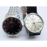 Two Bulova wristwatches