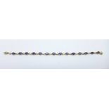 A 9ct gold stone set bracelet, 6g