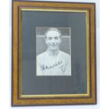 A framed signed picture of Sir Stanley Matthews (note:- full signature - most of his items signed