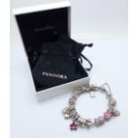 A Pandora charm bracelet
