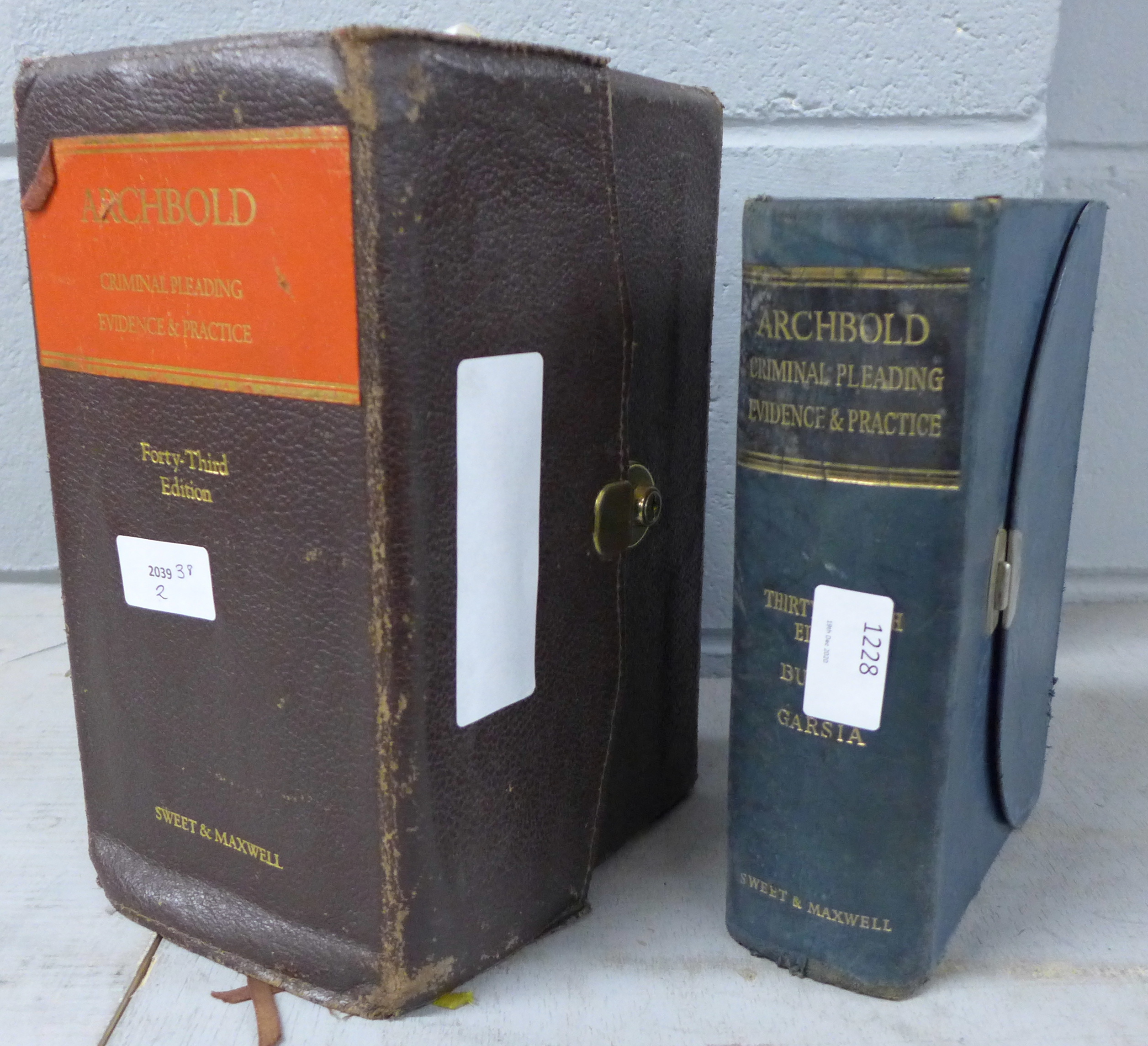 Three vintage law books **PLEASE NOTE THIS LOT IS NOT ELIGIBLE FOR POSTING AND PACKING**