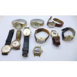 Ten wristwatches; Tressa, Newmark, Visconte, MuDu, Accurist, etc.