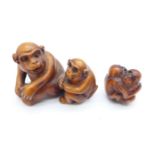 Two carved netsuke