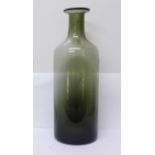 A Holmegaard pewter glass vase, 42cm