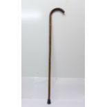 A French sword stick, marked Brunon A Cotatay on the blade, stick a/f, handle split