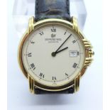 A gentleman's Raymond Weil wristwatch, 18ct gold plated