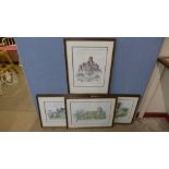 A set of six signed limited edition prints, Middle Eastern scenes