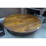 A Victorian rosewood circular breakfast table top