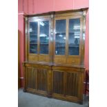 A 19th Century French mahogany, rosewood and gilt metal mounted library bookcase