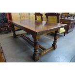 An oak refectory table