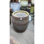 A Whiteways Winery coopered oak barrel